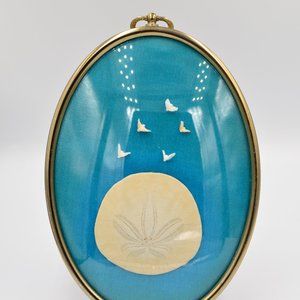 Vintage Oval Framed Sand Dollar
